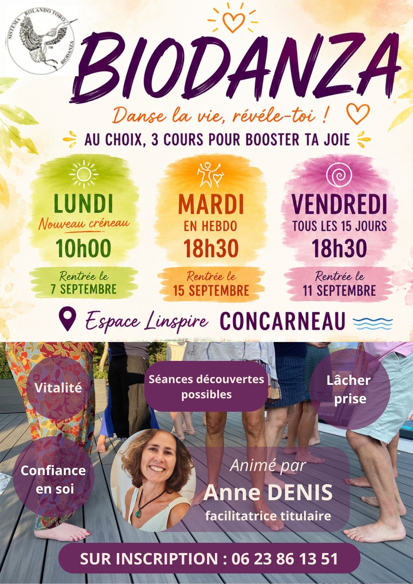 Affiche rentrée Biodanza septembre 2026