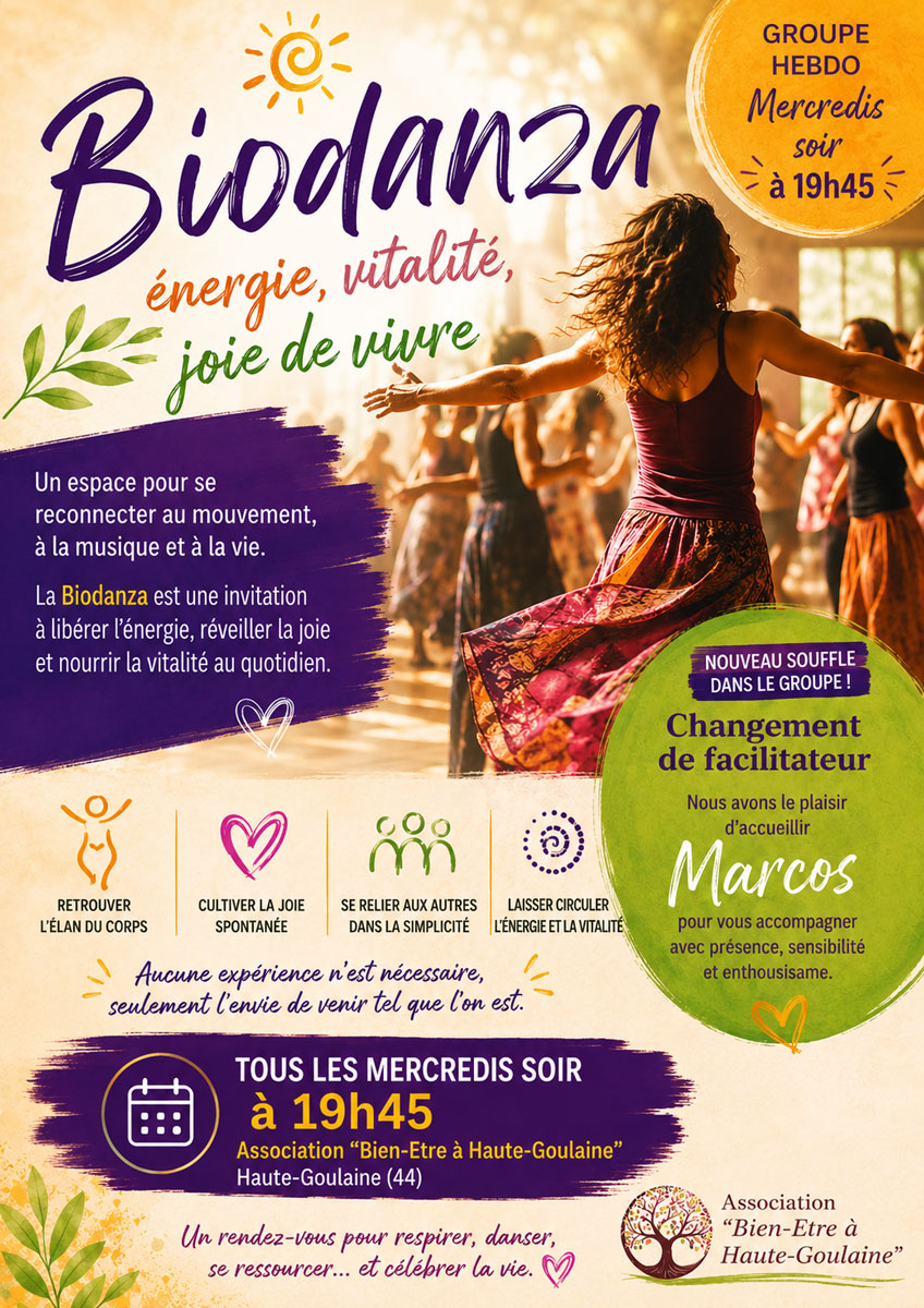 Biodanza Marcos Haute Goulaine flyer