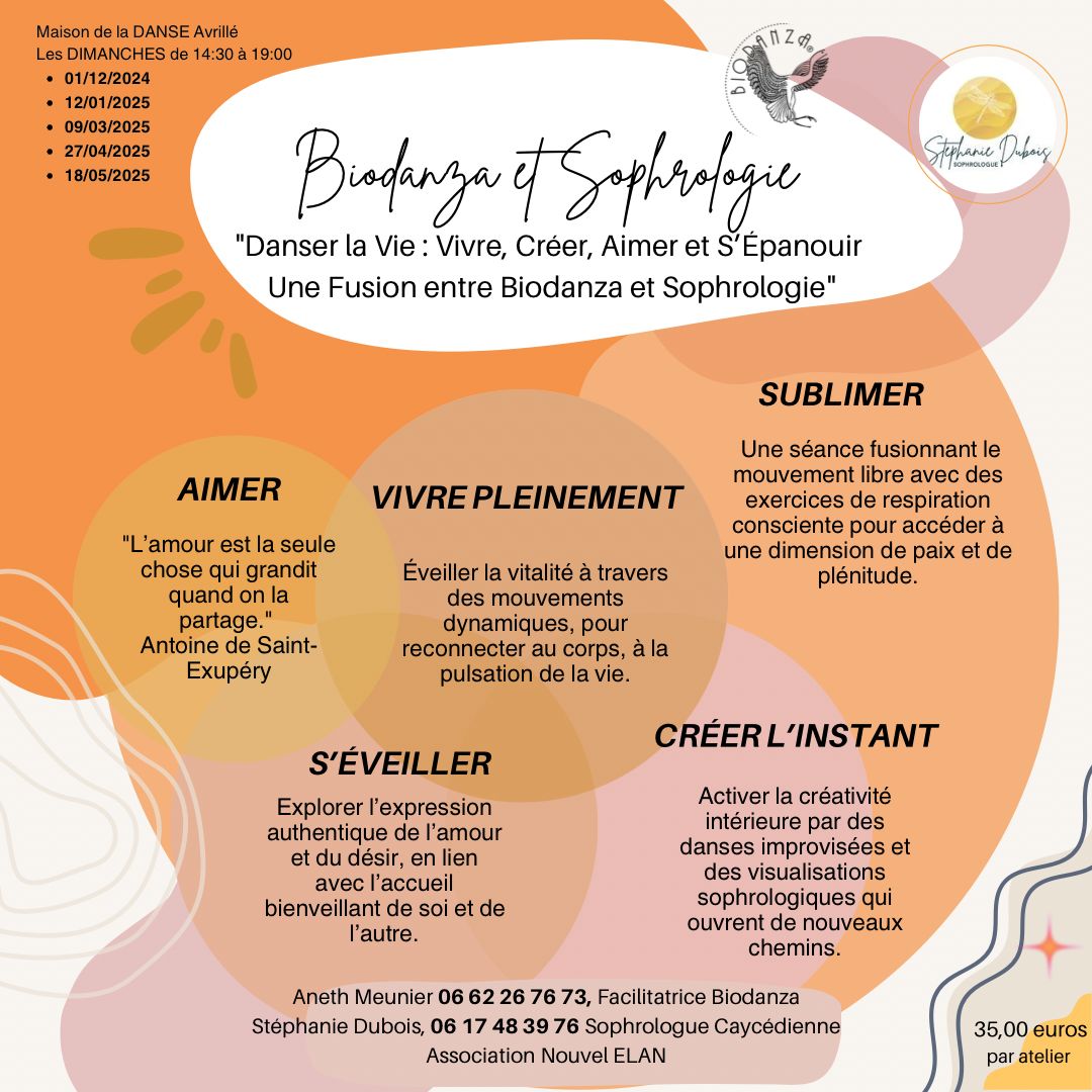 Biodanza et Sophrologie - ANGERS -  18/05