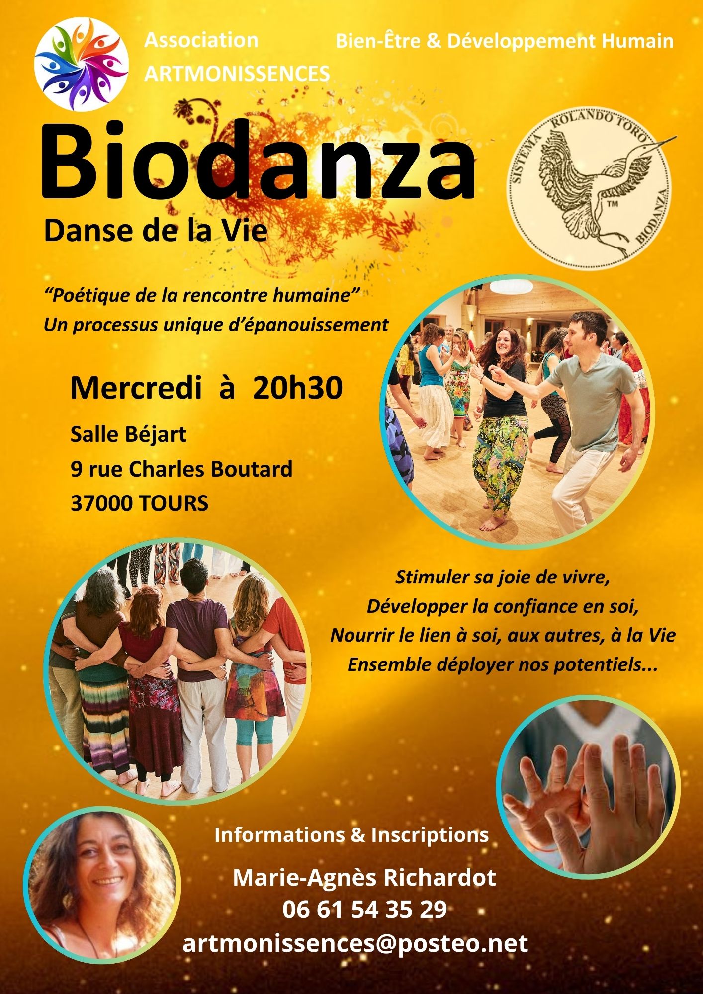 BIODANZA à TOURS 2025 2026 avec Marie Agnès Richardot